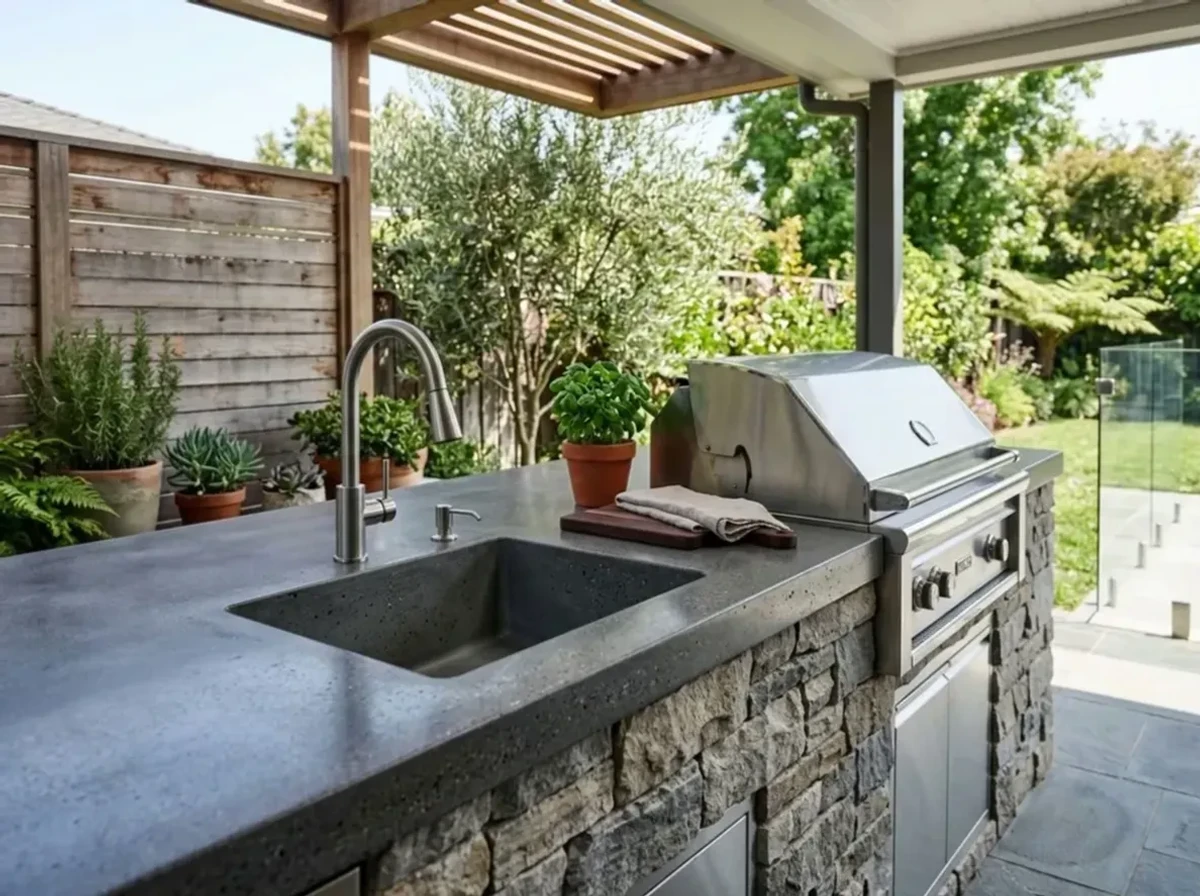 Custom concrete countertops